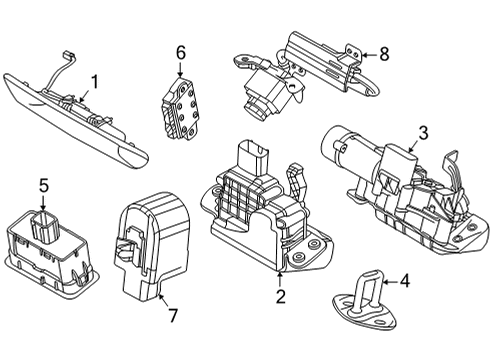 2022 Kia Carnival Lock & Hardware Latch Assy-Tail Gate Diagram for 81800R0000