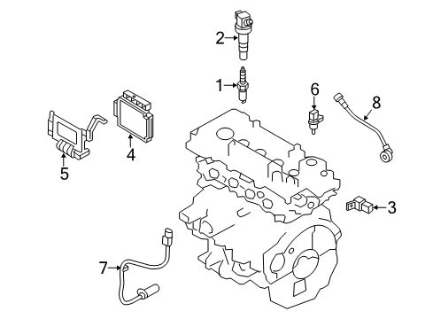 2014 Hyundai Elantra GT Powertrain Control Bracket-Pcu Diagram for 39114-2B710