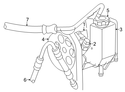 2006 Dodge Viper P/S Pump & Hoses, Steering Gear & Linkage Line-Power Steering Diagram for 5102281AA