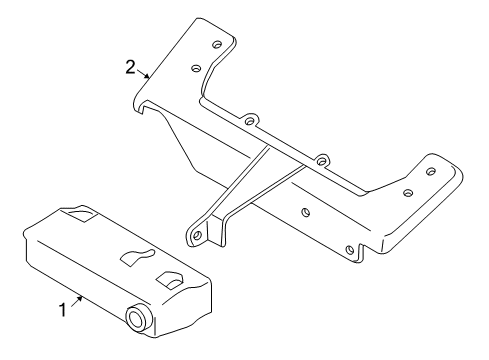 2014 Infiniti QX70 Electrical Components Bracket-Electric Unit Diagram for 28452-3GW6A