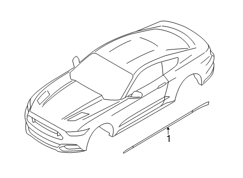 2017 Ford Mustang Stripe Tape Stripe Tape Diagram for FR3Z-6320000-AA