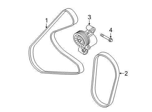 2012 Ford Focus Belts & Pulleys Tensioner Diagram for CP9Z-6B209-B