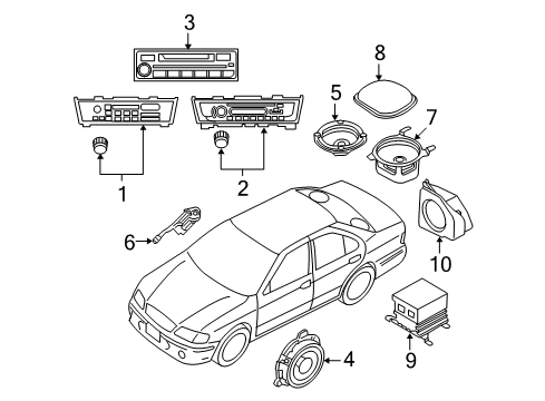 2005 Nissan Sentra Sound System Speaker Unit Diagram for 28148-4Z500