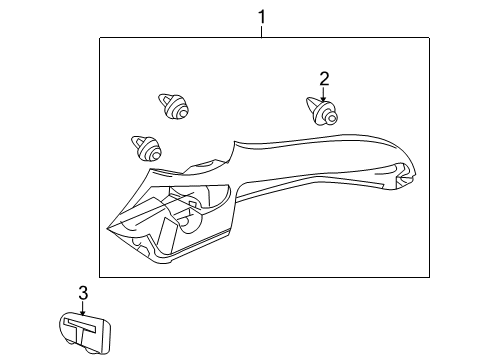 2013 Honda Insight Interior Trim - Quarter Panels Cap, L. RR. Pillar Garnish *NH686L* (QP LIGHT WARM GRAY) Diagram for 84182-TM8-A01ZA