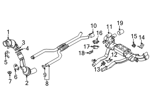 2021 BMW X6 Exhaust Components TAILPIPE TIP, CHROME Diagram for 18308053352