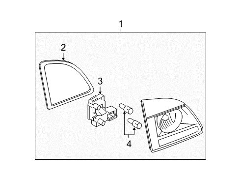 2010 BMW 535i xDrive Tail Lamps Rear Light In Trunk Lid, Left Diagram for 63217177697