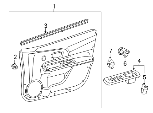 2016 Toyota Prius C Rear Door Belt Weatherstrip Diagram for 68171-52230