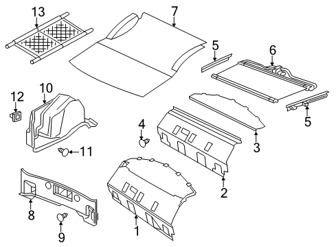 2019 Chrysler 300 Interior Trim - Rear Body RETAINER-Push Diagram for 5023174AA