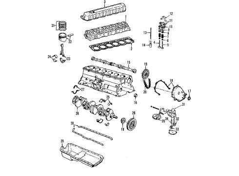 2002 Jeep Grand Cherokee Engine Parts, Mounts, Cylinder Head & Valves, Camshaft & Timing, Oil Pan, Oil Pump, Crankshaft & Bearings, Pistons, Rings & Bearings Bearing-CAMSHAFT Diagram for 5174428AA
