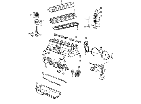 2002 Jeep Grand Cherokee Engine Parts, Mounts, Cylinder Head & Valves, Camshaft & Timing, Oil Pan, Oil Pump, Crankshaft & Bearings, Pistons, Rings & Bearings Bearing Kit-CRANKSHAFT Diagram for 83507079AB