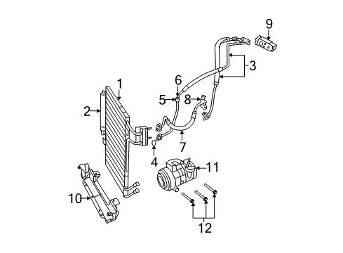 2013 Jeep Wrangler A/C Condenser, Compressor & Lines Line-A/C Discharge Diagram for 55111376AC