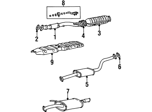 2000 Hyundai Elantra Exhaust Components Support Assembly-Hanger Diagram for 28645-29070