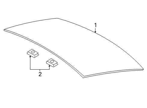 2007 Ford Mustang Back Glass Back Glass Diagram for AR3Z-6342006-A