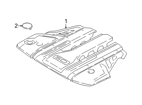 2019 Ford Mustang Engine Appearance Cover Engine Cover Cap Diagram for JR3Z-6A946-A