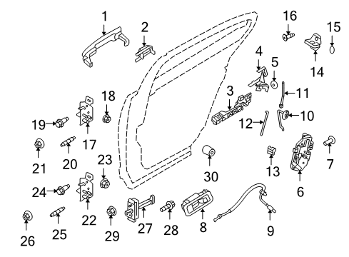 2015 Ford Police Interceptor Sedan Rear Door Window Motor Diagram for AG1Z-5423394-C