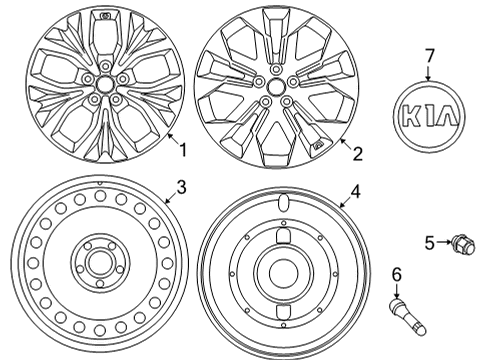 2022 Kia Carnival Wheels WHEEL ASSY-ALUMINIUM Diagram for 52910R0110