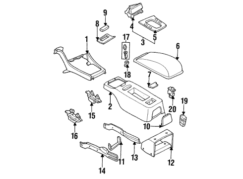 1995 Infiniti Q45 Traction Control Components Actuator Assy-Traction Control Diagram for 41810-60U00