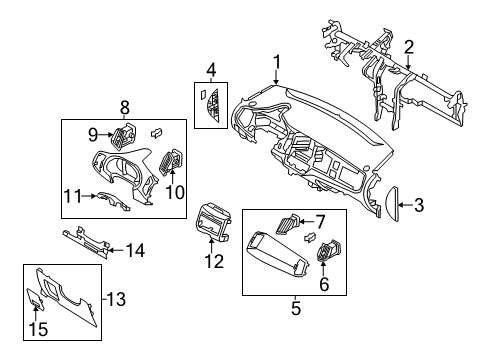 2016 Kia Sportage Instrument Panel Duct Assembly-Side Air VENTILATOR Diagram for 974903W000
