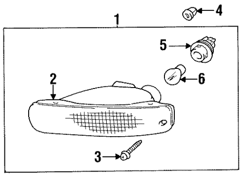 1995 Toyota Celica Signal Lamps Lens & Housing Diagram for 81511-20740