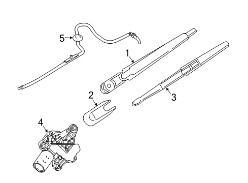 2016 BMW i3 Wiper & Washer Components Rear Washer Jet Diagram for 61627306469