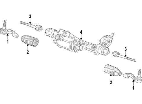 2018 Cadillac CT6 Steering Column & Wheel, Steering Gear & Linkage Rack Diagram for 84487238