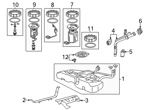 2015 Honda Accord Filters Band L, Fuel Tank Mt Diagram for 17522-T2A-A00