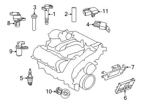 2012 Chrysler Town & Country Powertrain Control Tube-Spark Plug Diagram for 5184436AD