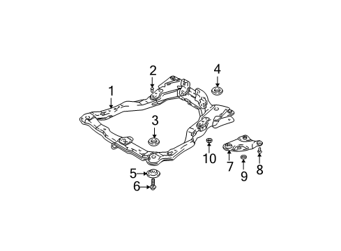 2006 Hyundai Tiburon Suspension Mounting - Front Washer-Spring Diagram for 13602-14003