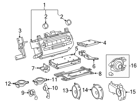 2014 Toyota Land Cruiser Antenna & Radio Antenna Diagram for 86300-60770