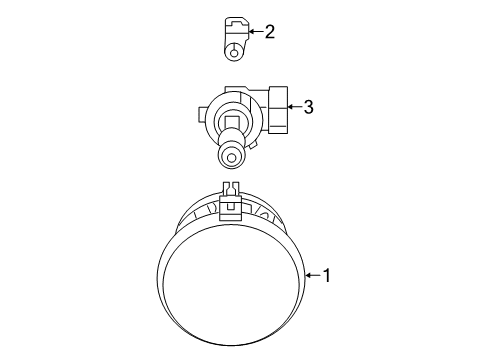 2007 Chrysler Sebring Bulbs Front Fog Lamp Diagram for 4805857AB