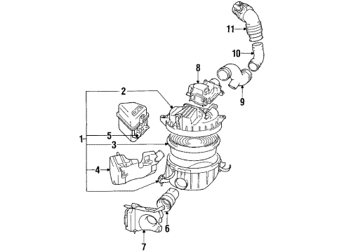 1991 Toyota 4Runner Powertrain Control Tccs Reman Computer Diagram for 89661-35150-84