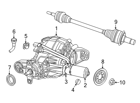 2019 Jeep Grand Cherokee Axle Housing - Rear Different-Rear Axle Diagram for 68233679AB