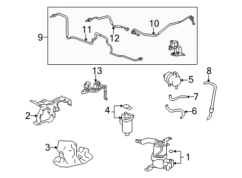 2017 Lexus GX460 Auto Leveling Components Sensor Sub-Assembly, Height Control Diagram for 89408-60030