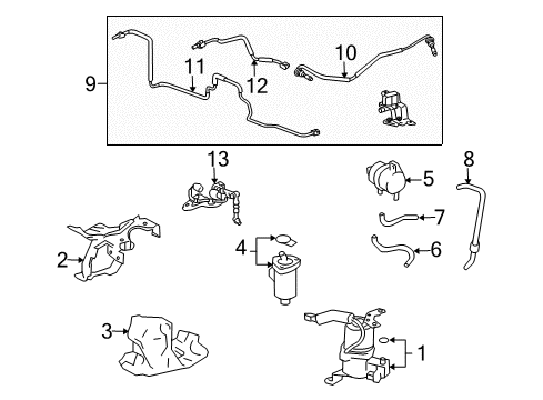 2017 Lexus GX460 Auto Leveling Components Dryer Assy, Height Control Diagram for 48950-60030