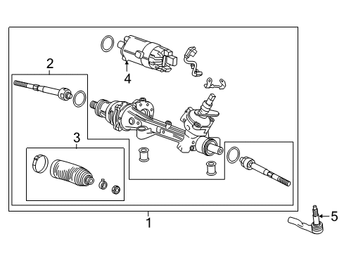 2018 Chevrolet Volt Steering Column & Wheel, Steering Gear & Linkage Gear Assembly Diagram for 84676205