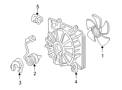 2001 Honda Civic Cooling System, Radiator, Water Pump, Cooling Fan Shroud (Toyo) Diagram for 19015-PLC-004