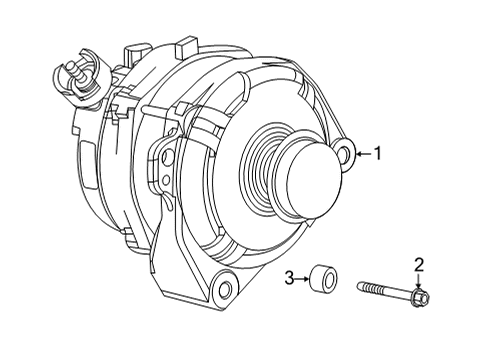 2021 GMC Sierra 2500 HD Alternator Alternator Diagram for 13539727