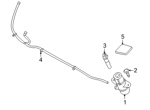 2009 BMW 135i Headlamp Washers/Wipers Hose Line, Headlight Cleaning System Diagram for 61677892579