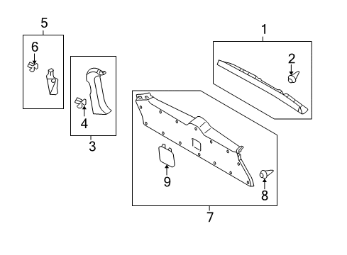 2010 Lexus LX570 Interior Trim - Lift Gate Cover Diagram for 67847-60080-B0