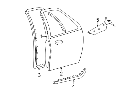 2016 Ford Expedition Front Door Outer Panel Diagram for 9L7Z-7820200-A