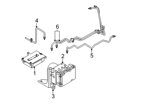 2006 Dodge Stratus Anti-Lock Brakes Tube-Brake Diagram for 4764389AG