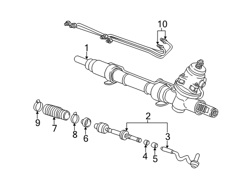 2002 BMW Z3 Steering Column & Wheel, Steering Gear & Linkage Pipe Diagram for 32136750092