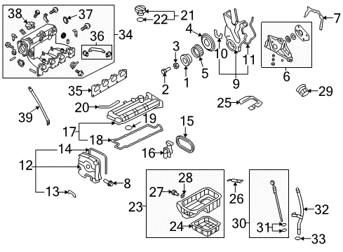 2011 Hyundai Elantra Intake Manifold Manifold Assembly-Intake Diagram for 283102E200