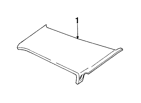1989 Nissan Stanza Interior Trim - Quarter Panels Finisher-Rear Pillar, LH Diagram for 76935-D4611