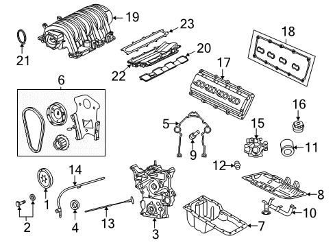 2005 Chrysler 300 Engine Parts, Mounts, Cylinder Head & Valves, Camshaft & Timing, Oil Pan, Oil Pump, Crankshaft & Bearings, Pistons, Rings & Bearings Indicator-Engine Oil Level Diagram for 5037739AA