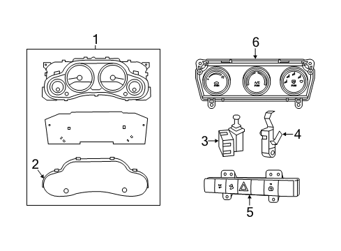 2016 Jeep Wrangler A/C & Heater Control Units Control-Auto Temp Control Diagram for 68197437AB
