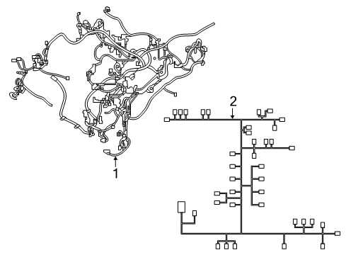 2017 Infiniti QX30 Wiring Harness Harness-Engine Room Diagram for B4012-5DA00