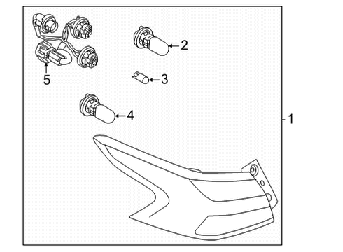 2021 Nissan Versa Tail Lamps Harness Assembly Diagram for 26551-5EE2A