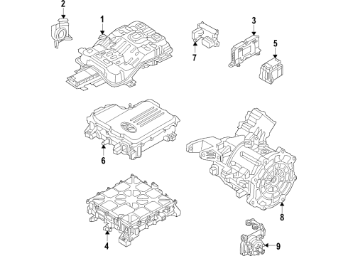 2018 Hyundai Ioniq Traction Motor Components, Battery, Cooling System Ewp Assembly Diagram for 36910-0E500
