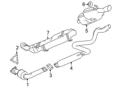 2005 Chevrolet Cobalt Exhaust Components Pipe Asm-Exhaust Resonator Diagram for 15887565